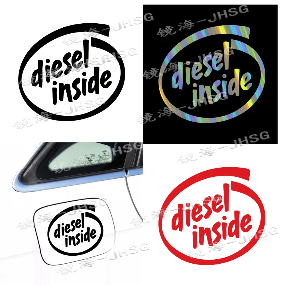 Смешные автомобильные наклейки с дизельным двигателем, виниловые наклейки, украшения для крышки топливного бака, автомобильные наклейки, внешние аксессуары KK