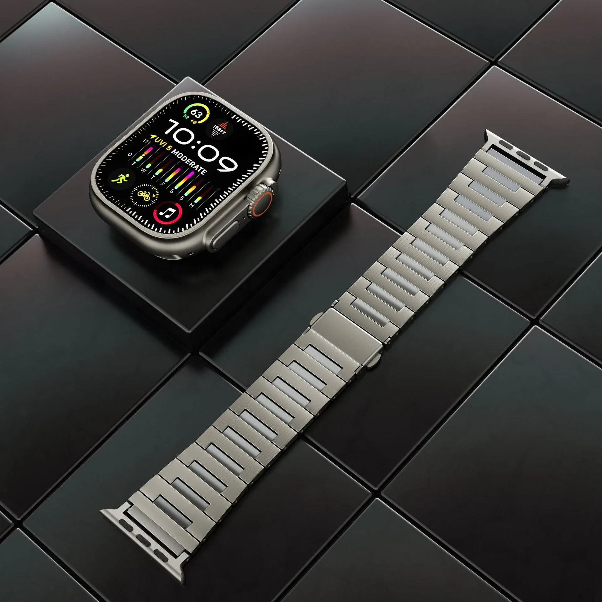  ġ Ʈ 2  ƼŸ Ʈ, 49mm , ݼ Ͻ, ̿ġ ø 9 8 7 45mm 41mm 6 5 4 se 42 44mm 40mm 