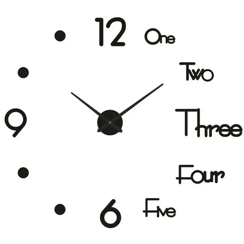 Wall Clock Wall Clock Sticker New Modern Design Large Wall Clock 3D DIY Quartz Clocks Fashion Watches Acrylic Mirror Stickers Living Room Home Decor Horloge
