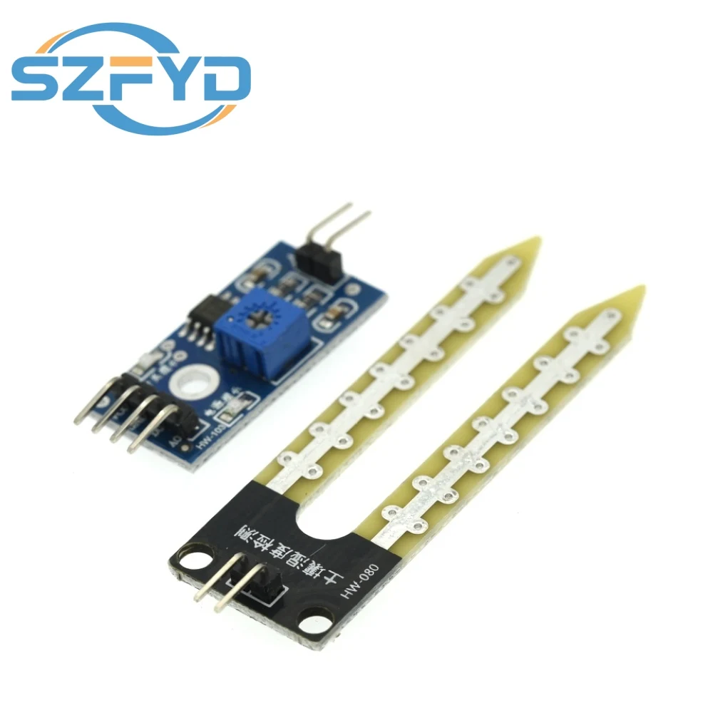 Modulo sensore di umidità del suolo Sensore di umidità di rilevamento igrometro per auto intelligente robot Arduino fai da te - immagine 6