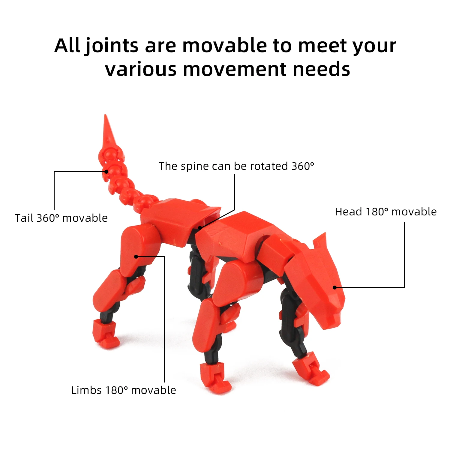 Multi joint movable creative puzzle blocks articulated dog toys puzzle hands-on toys can also be used as ornaments building blocks toys