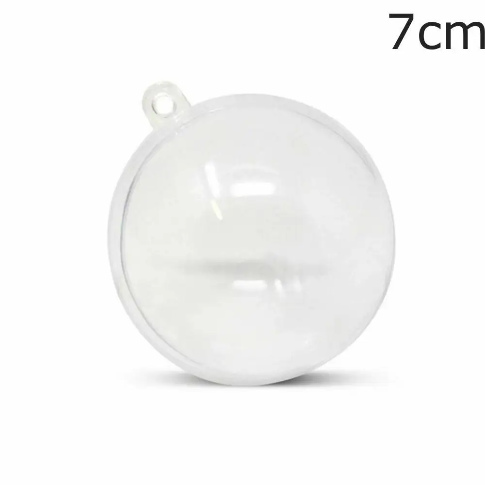 Bolas de Navidad transparentes, bolas de plástico rellenables para manualidades, decoración para el hogar, boda, jardín, árbol, caja de regalo para colgar en la fiesta