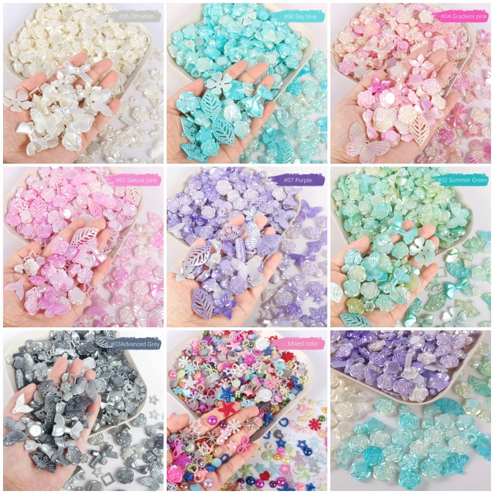

30 Gram Multi-Style Color Selection Beads Slime Charms Plastic Jewelry Accessories Girl DIY Headdress Hair Accessories