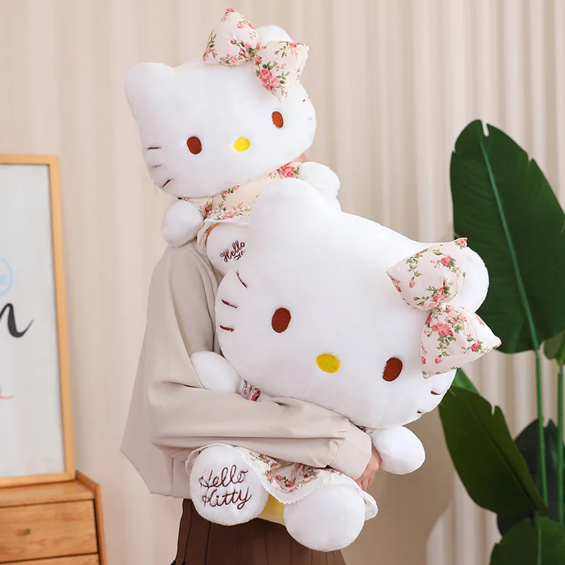 Sanrio Plush Big Size Lovely Flower Hello Kitty Peluche Plush Kawaii Toy Kid Gift