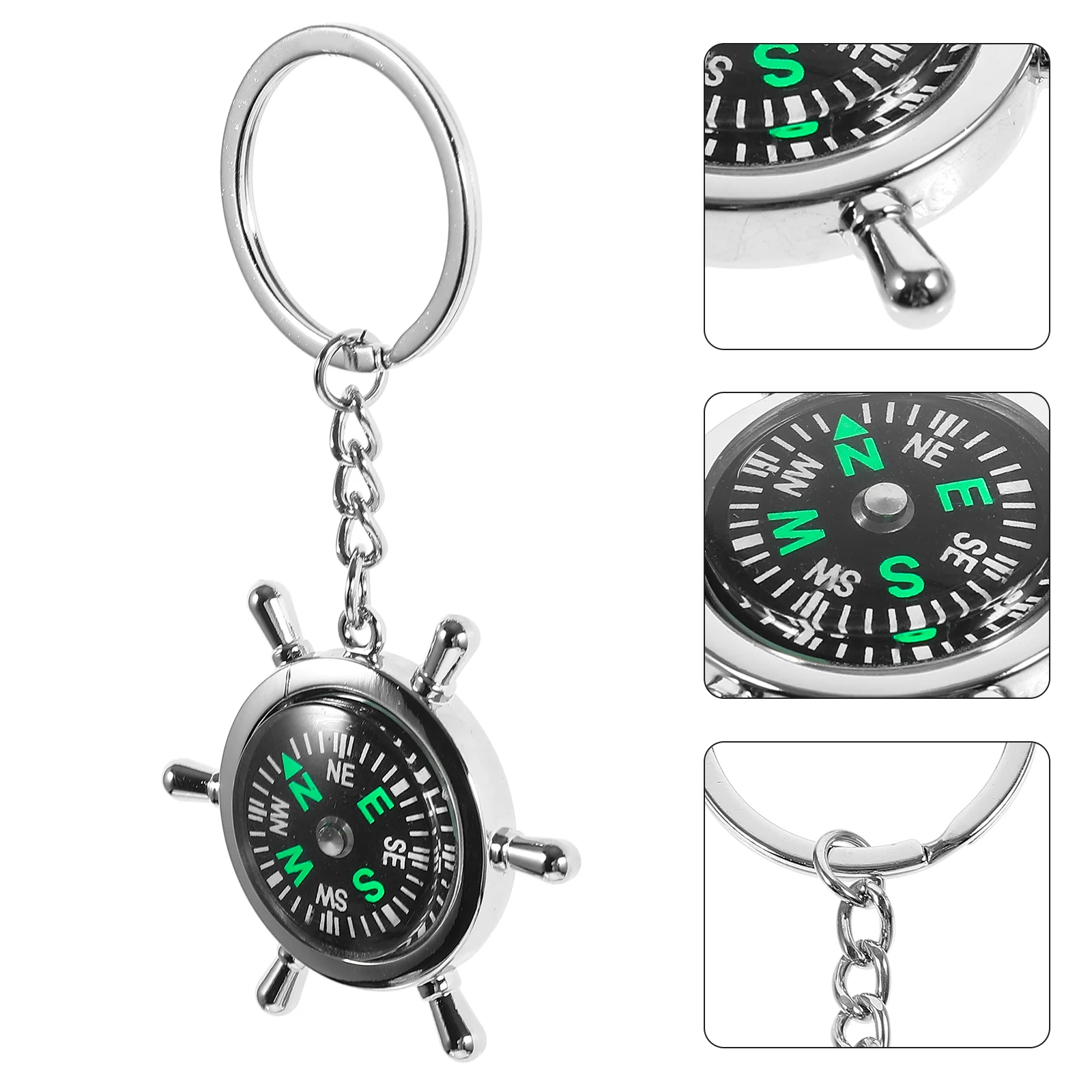 

Key Ring Compass Hiking Metal Small Compass Keychain Portable Compass Keychain