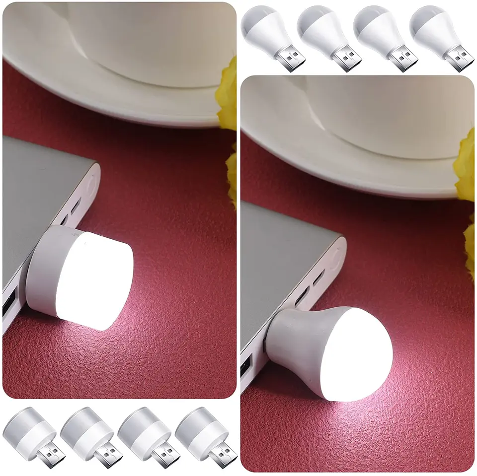 HOMSFOU Lot De 2 Lampes De Bureau à 10 LED Alimentées Par USB Pour Clavier Et Batterie - Protection Des Yeux Violette