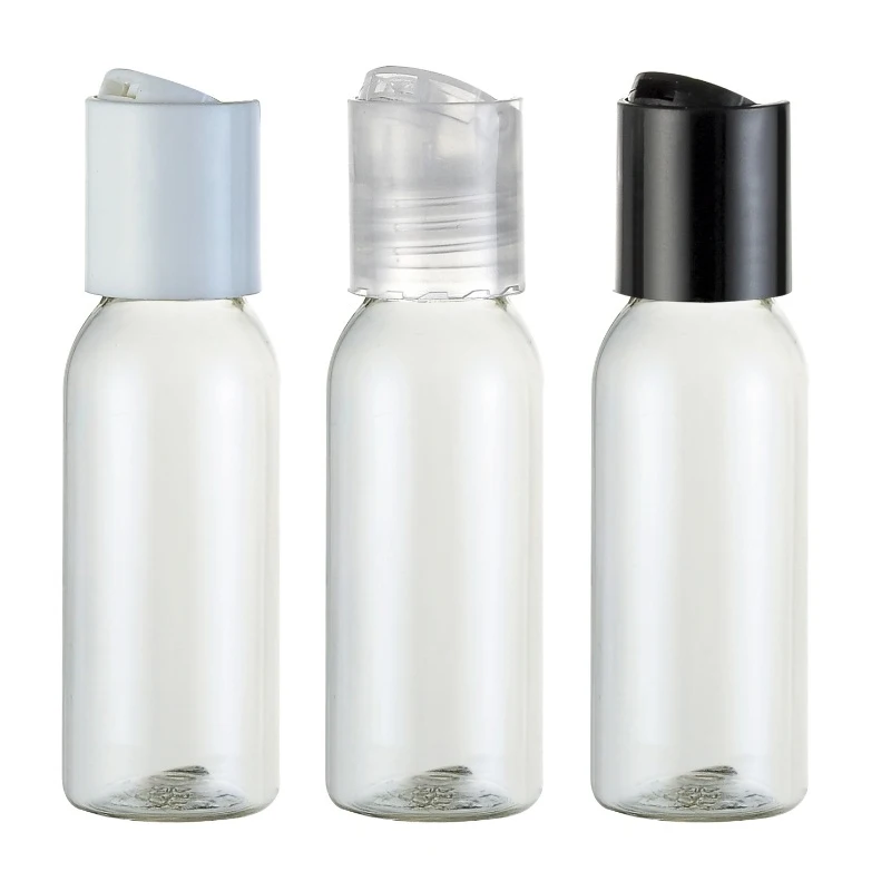 5PCS 30ml 50ml 60ml 100ml Clear Plastic Empty Bottles Disc Top Caps Travel Refillable Containers Shampoo Lotions Cream perfume refill bottle refillable lotion bottle