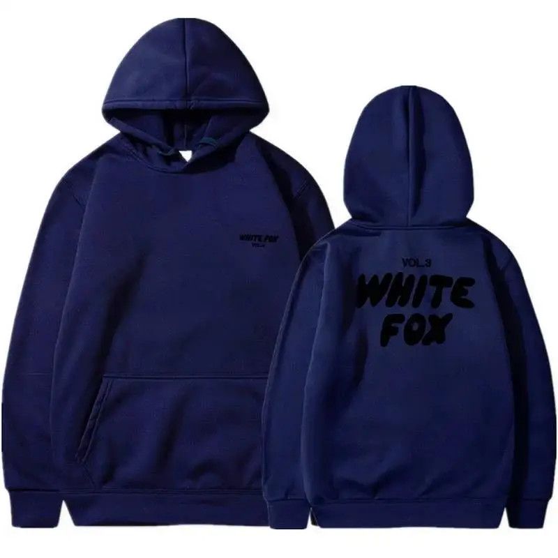 Sudadera con capucha para hombre y mujer, prenda con estampado de letras de zorro, extra grande, informal, holgada, estilo Hip Hop Vintage