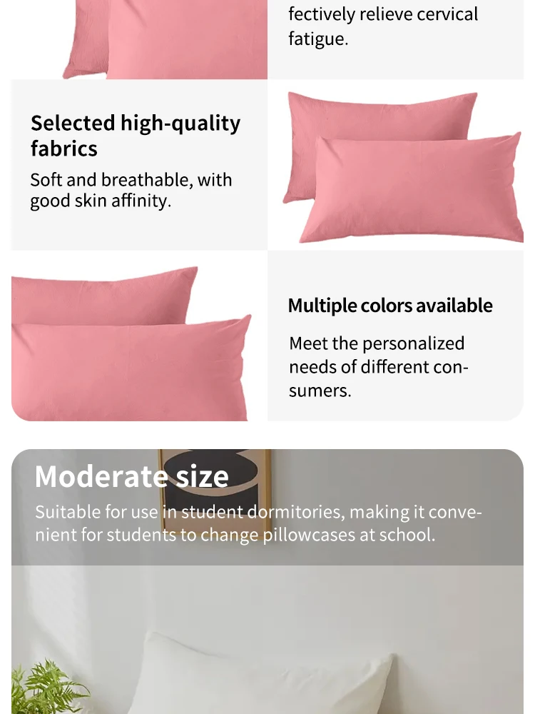 Description Picture 6 of item2pcs Brushed Pillowcase, Soft Breathable Pillowcase, Premium Quality Pillow Covers For Bedroom Sofa Home Decor, Without Pillow