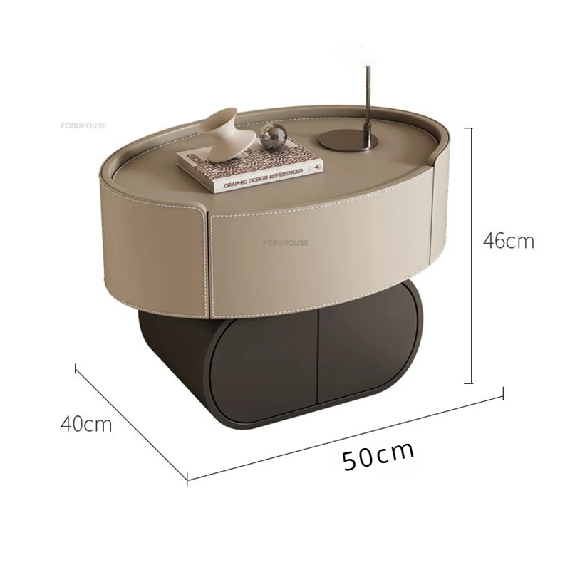 Description Picture 2 of itemModern Designer Solid Wood Nightstands Light Luxury High-end Storage Cabinets Bedroom Furniture Nordic Simple Bedside Tables