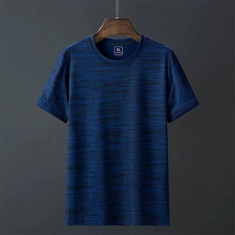 thumbnail image 1 of Camiseta deportiva de manga corta para hombre, ropa deportiva holgada de verano de secado rápido, camisetas transpirables de seda de hielo, camisetas deportivas para correr para hombre, 1 of 4