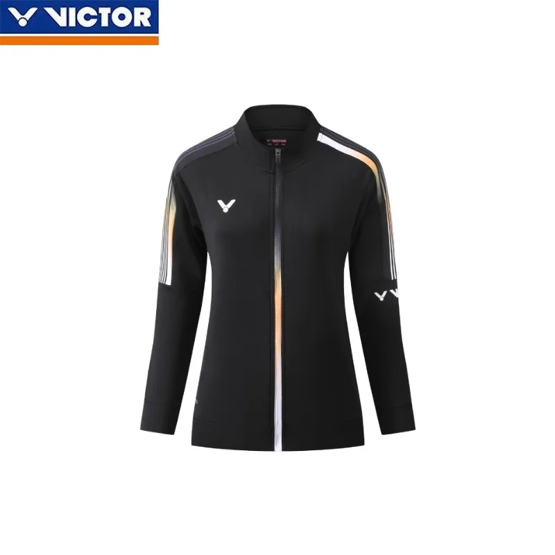 Victor Autumn and Winter Men's and Women's Same Badminton Clothing Sports Fitness Casual Loose Long-sleeved Jacket