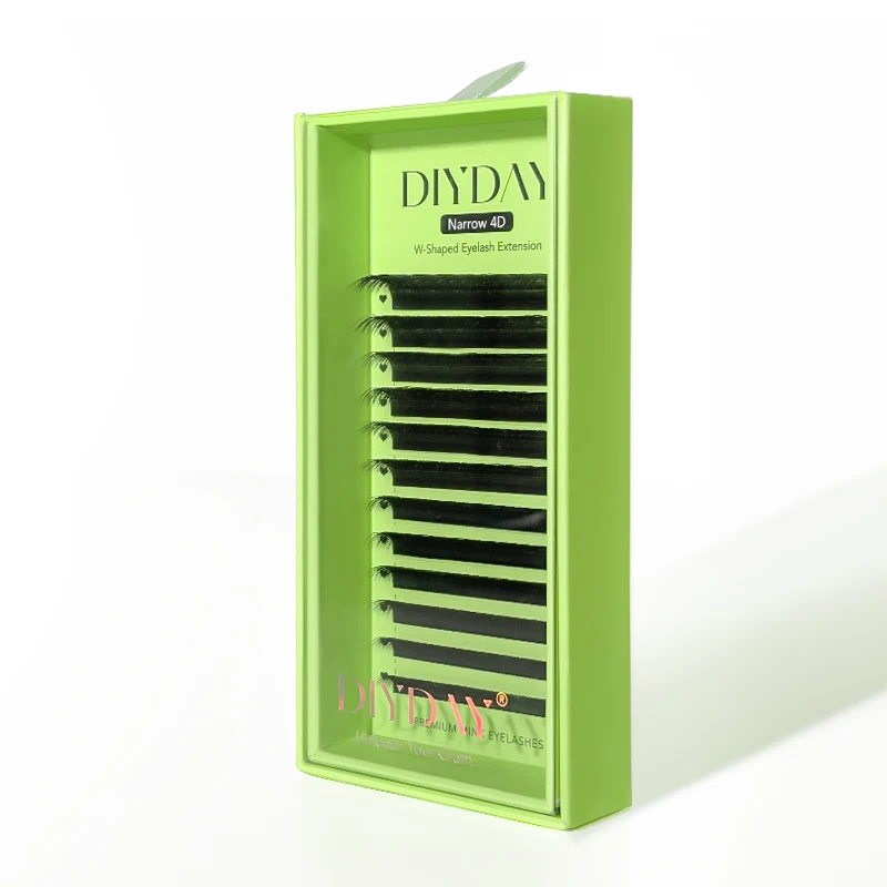 DIYDAY Narrow 3d 4d 5d Eyelash Extension V-Shaped Volume Fans W Shape Eyelashes BASF Natural Dense Faux Mink Lashes 6