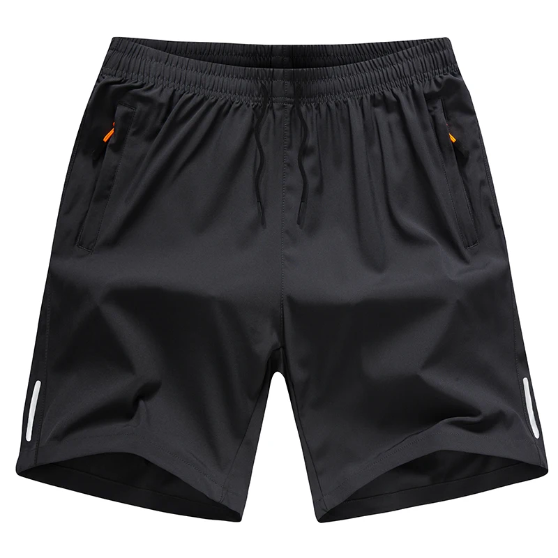 Summer Solid Color Fashion Elastic Waist Straight Pants Man High Street Casual Loose Pockets Thin Quick Drying All-match Shorts