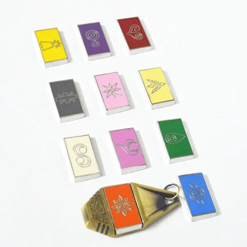 Digimon Adventure Tag & Crest Emblem Digivice Necklace Digital Monster Metal Magnetic Pendant Badge Collection 11pcs Set cosplay necklace anime cosplay accessories