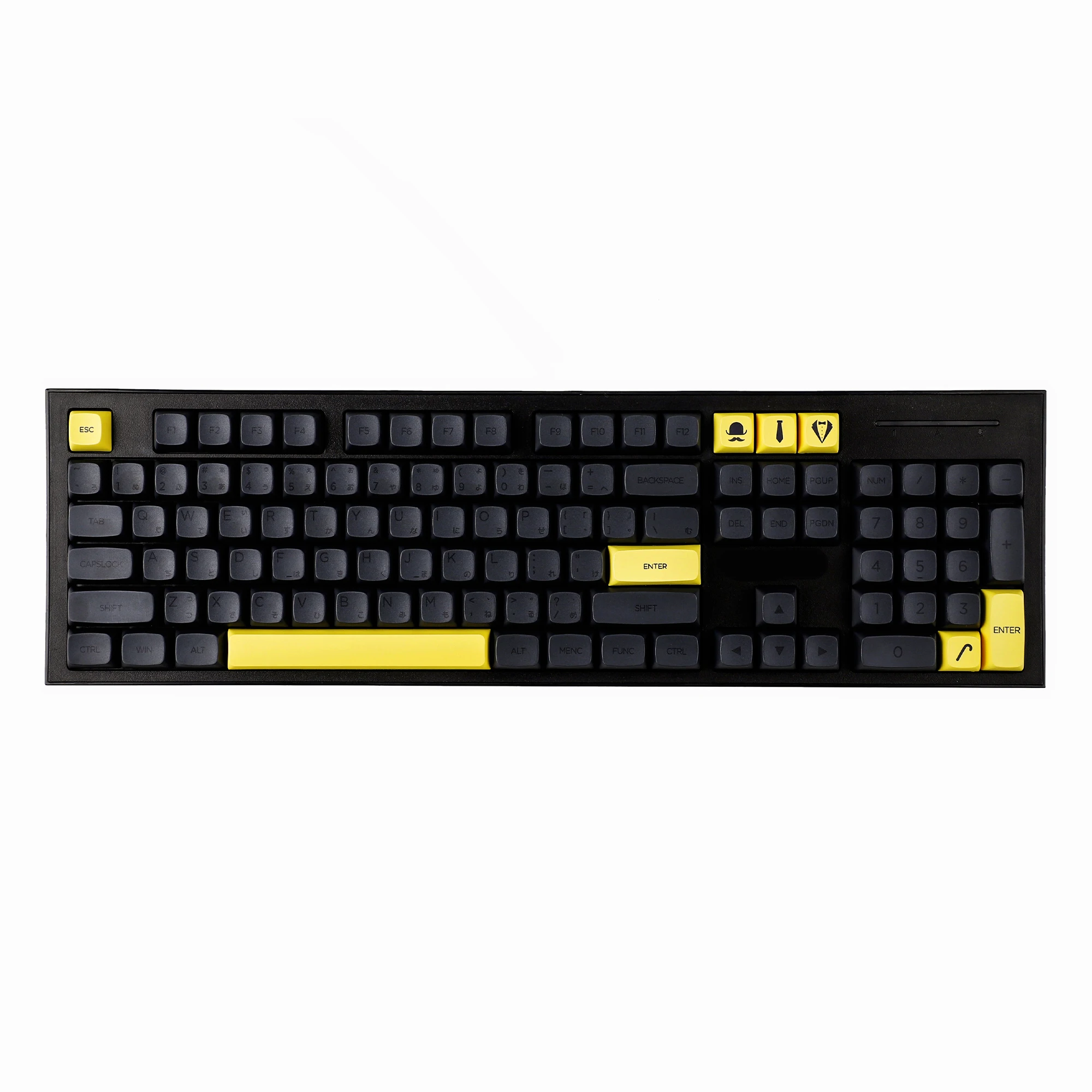 Ymdk-japonês Xda Perfil Cavalheiro Keycaps 125 Zda Perfil v2 Dye Sub Pbt 104 Tkl 60 96 84 68 64 Switches mx