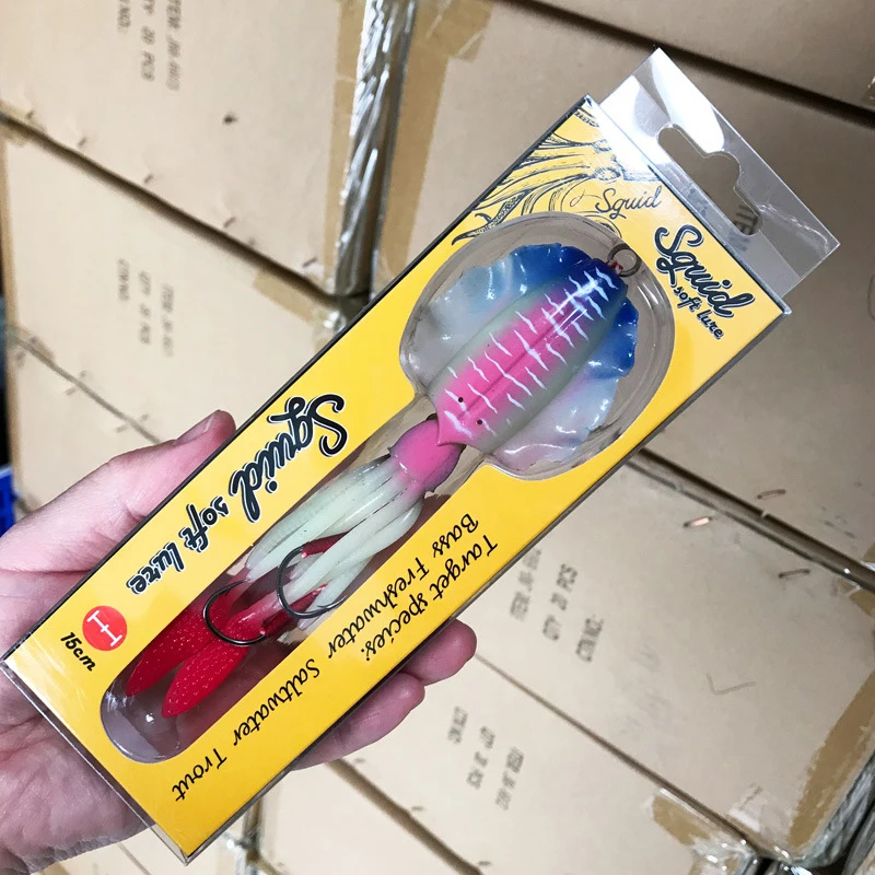 

Наживка для глубоководного кальмара, искусственная приманка, 60 г, бионический осьминог, железный крючок, Морская рыбалка, Азия, светящаяся Мягкая приманка