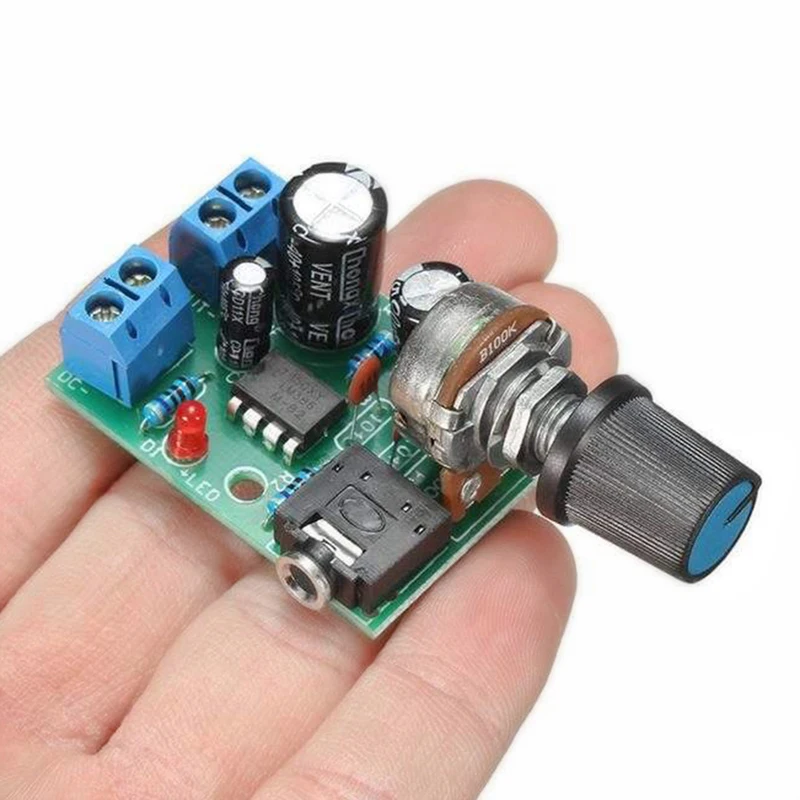 LM386 오디오 앰프 보드 모노 3.5mm DC 3-12V 볼륨 컨트롤, 10W, 드롭 배송, 1 개