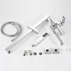 Bathroom Shower Faucet Bath Shower Mixer,25cm Long Spout Wall Mount Bathtub Faucet With Shower Spray Shower System 6
