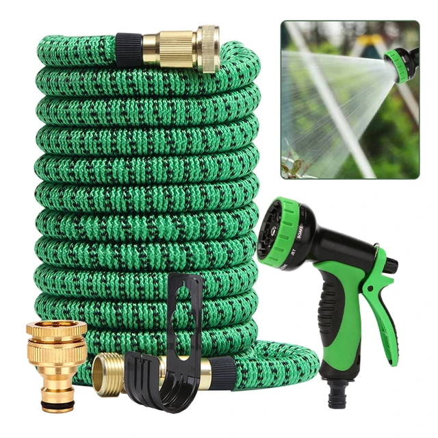 Garden Water Gun Kit Expandable Magic Water Hose Set High Pressure