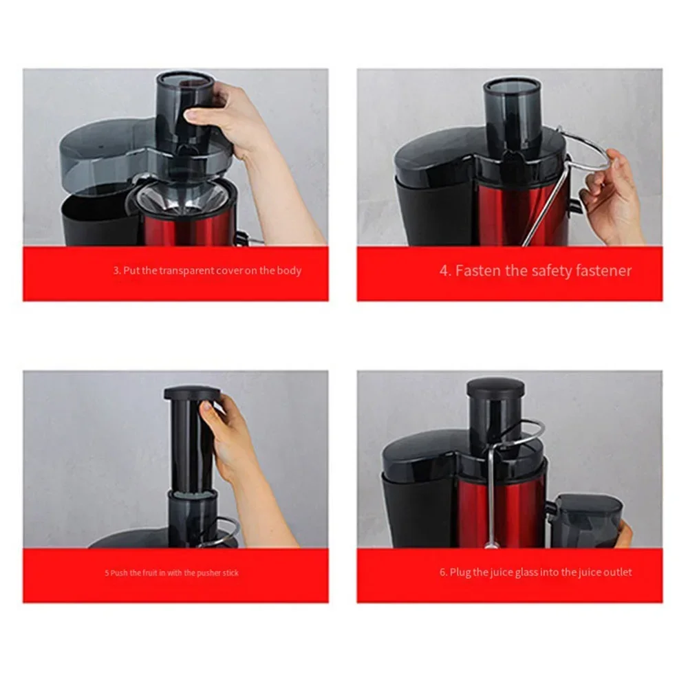Juicer Machine, 800W Centrifugal Juicer Extractor with Wide Mouth 70mm Feed Chute for Fruit Vegetable, Easy to Clean, BPA-free 5