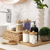 Storage Organizer Holder Canister Apothecary Jars with Lid for Cotton Rounds Acrylic Cosmetic Candy Snacks Desktop Storage Box 5
