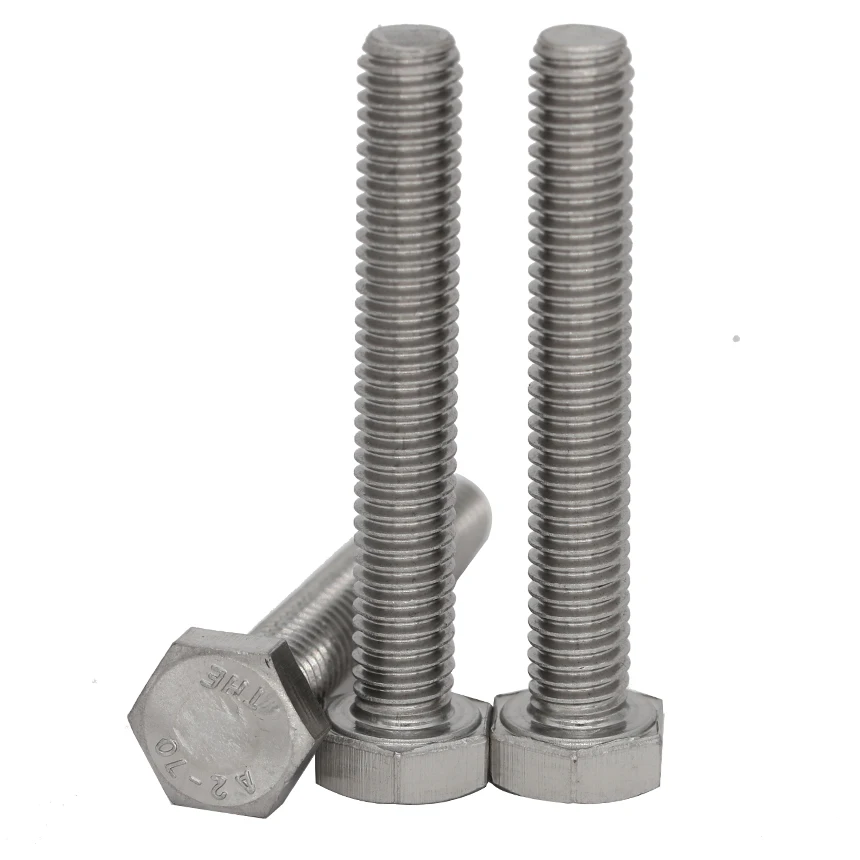 

M8 6mm 7mm 8mm 10mm 12mm to 220mm 304 316 Stainless Steel SS DIN933 Bolt Metric Full Thread External Hex Hexagon Head Screw