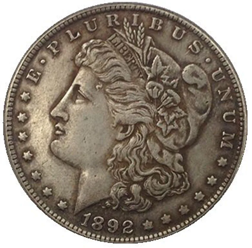 

USA Morgan Dollars 1892CC Brass with Silver Plated Copy Coins Replica Decorative Crafts Accept Customized Items