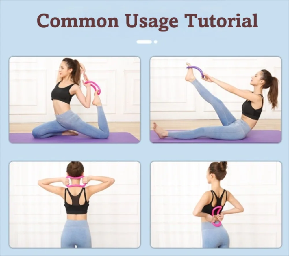 Faszien-Massage-Yoga-Ring: Trainingshilfe für Körperübungen, Pilates-Ring, Widerstandsunterstützung, Fitness-Tool für Frauen – Detail 4