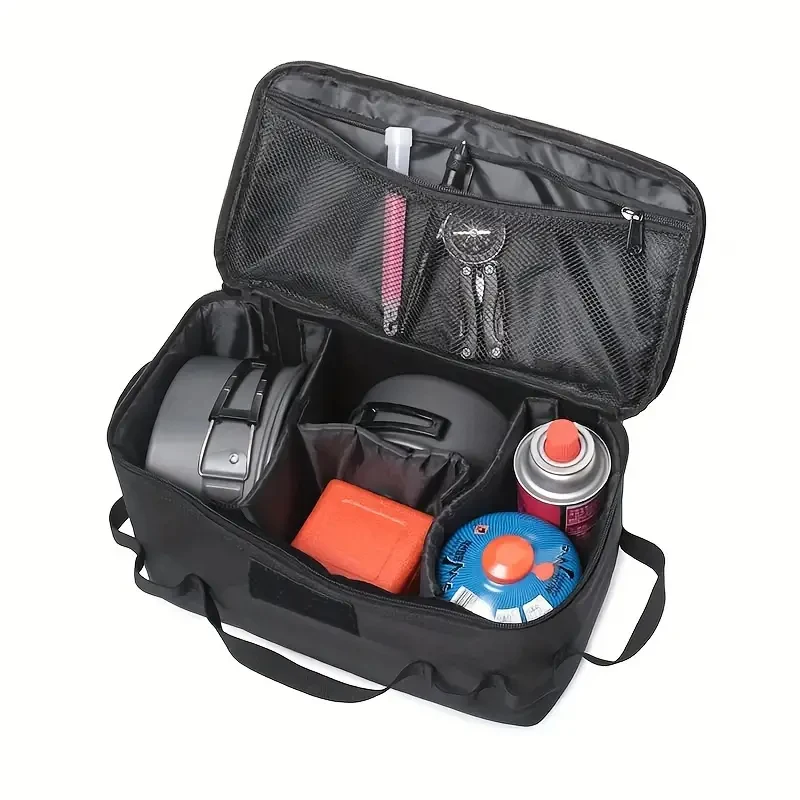 Description Picture 2 of itemOutdoor Cookware Bag Camping Meal Bag Portable Folding Waterproof Thermal Picnic Bag Large Capacity Tableware Storage Handbag