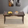 32*18inch Folding Floor Table Rectangular Coffee Table Foldable Japanese-Style Tea Low Table Antique Wooden Altar Desk 3
