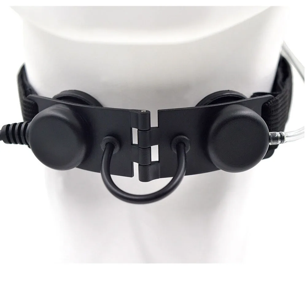 New U94 PTT for BaoFeng/TYT UV-5R UV-82 Two Way Radio CS Z Tactical Throat Mic Z003 Air Tube Headset Yellow/Black