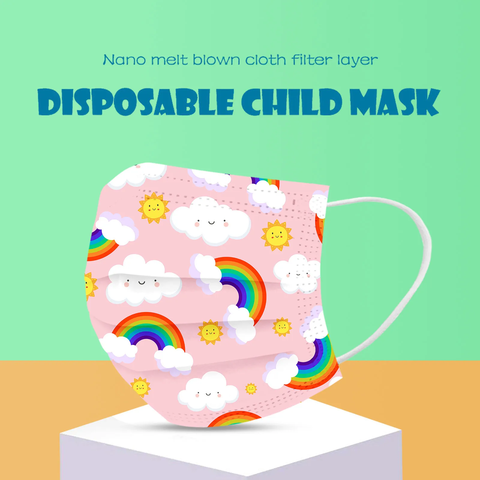 Children's Mask Disposable Face Mask Industrial 3Ply Ear Loop 50PCS Kids Mask Mascarillas Quirúrgicas Homologadas 6