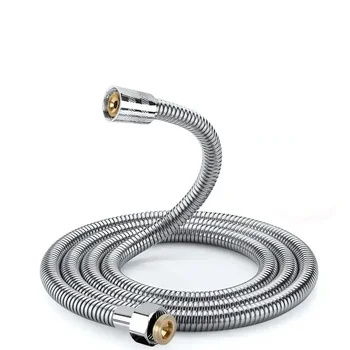 1 pz 2 m tubo di prolunga per tubo in acciaio inossidabile tubo per doccia da bagno tubo di prolunga tubo dell'acqua tubo di estrazione accessori per il bagno 1