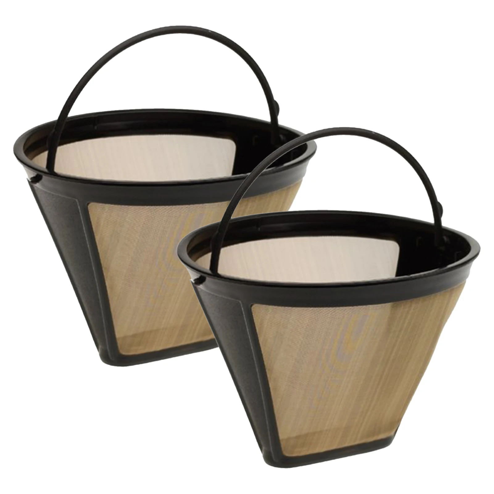 

Сетчатый многоразовый фильтр для кофе, моющийся многоразовый фильтр для кухни, размер 4, 2 шт., подарок