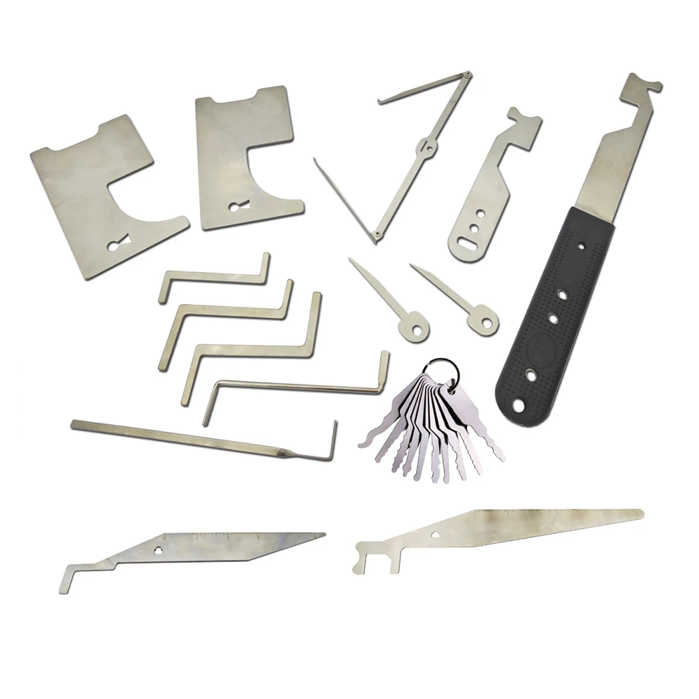 Confezione Da 24 Sparrows Quick Jim & Mini Jim & Hall Pass Tool & Combo Lock & Lucchetto & Door Hook & Z-Shaped & Heavy Duty Pick Tools E 2 Pezzi Pomp