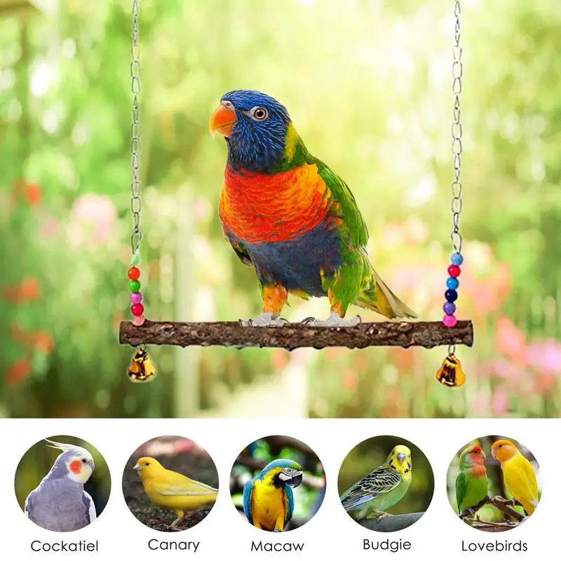 

Bird Toys Parakeet 6pcs Set Bird Swing Parrot Conures Toy Parakeet Foraging Toy Hammock Bird Ladder For Cockatiel Finch Pets