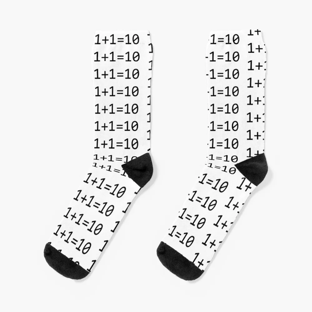 1+1=10 Binary - Funny Programming Jokes Socks tennis moving stockings Stockings man Luxury Woman Socks Men's