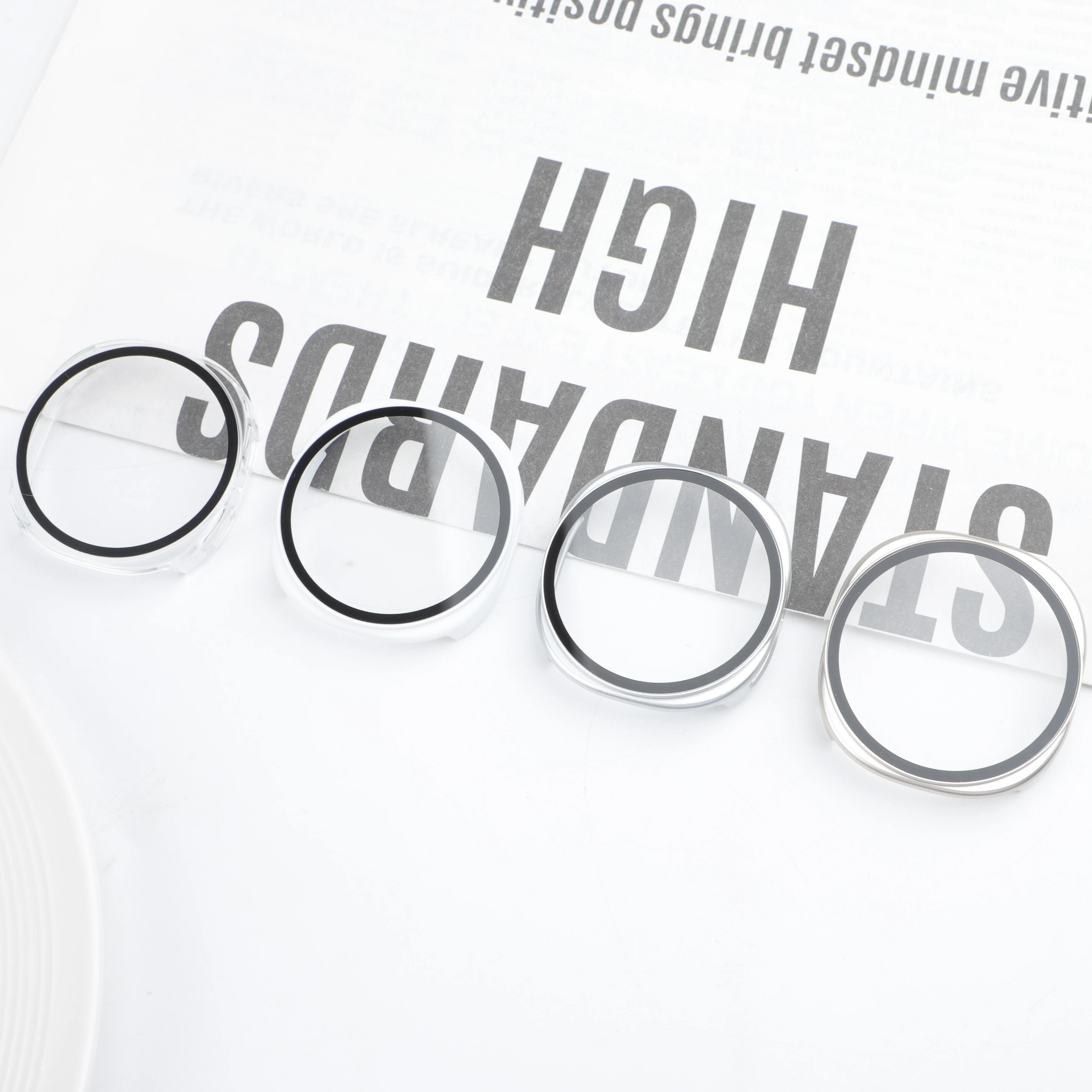 Hülle für Samsung Galaxy Watch 8 9 40mm 44mm Zubehör Displayschutzfolie Gehärtetes Glas PC Bumper Cover Galaxy Watch9 Schutzhülle – Detail 8