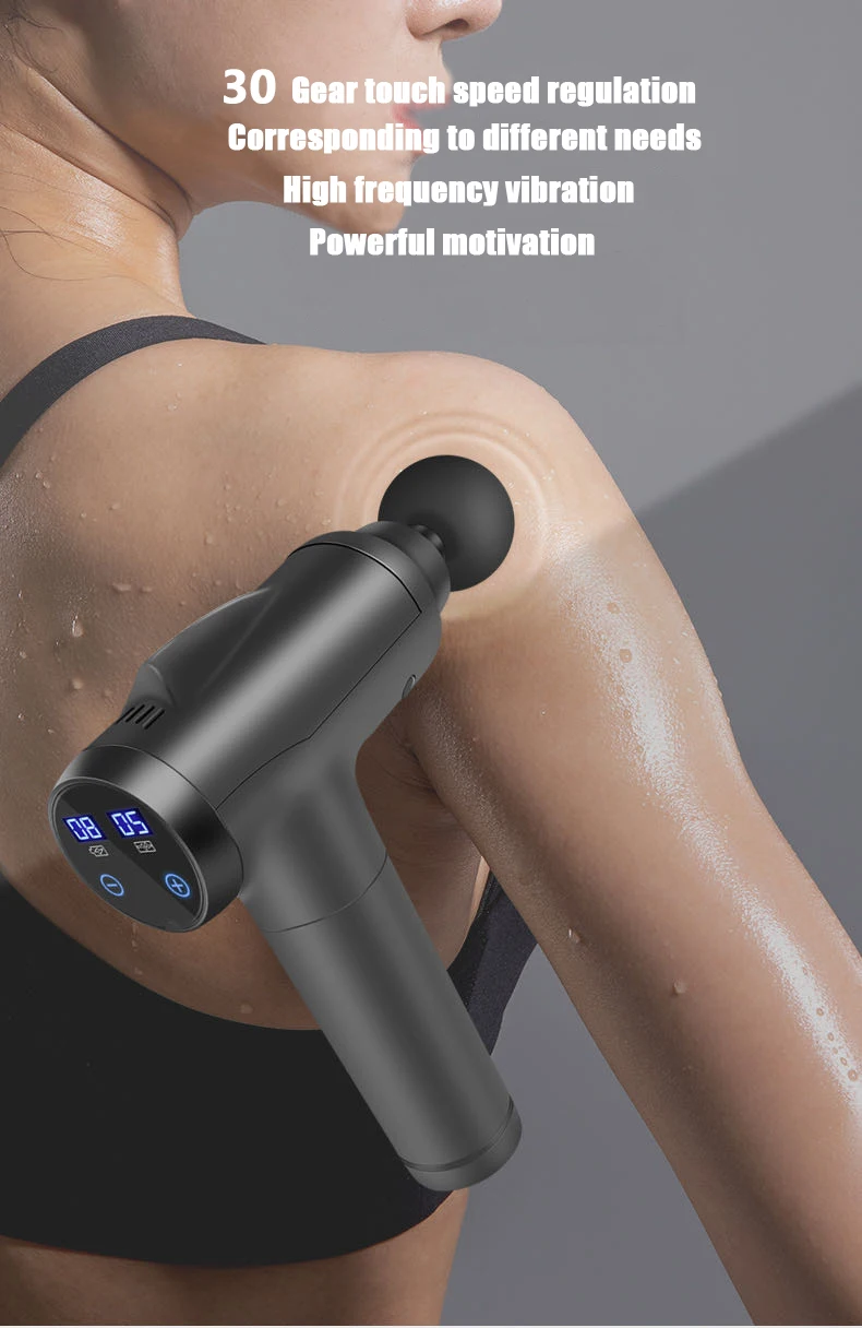 Pistola De Masaje Muscular Inalambrico Pantalla Touch 30 intensidades/ 8  Cabezales – KineGlobal