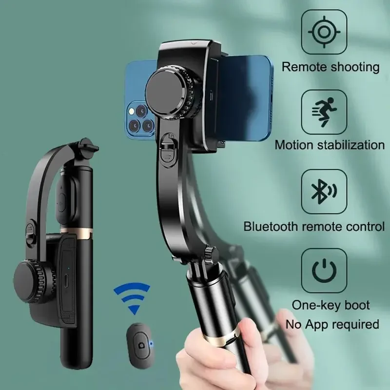 Gimbal Stabilisateur pour Smartphone Bluetooth Aluminium STTKGZD Noir