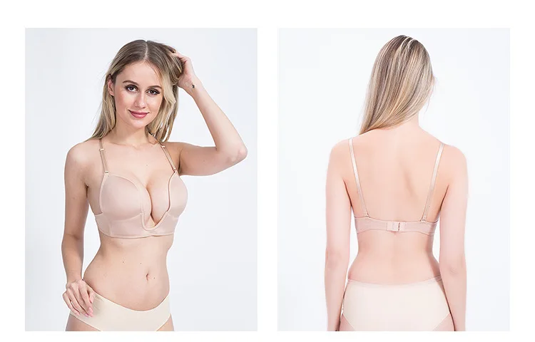 Soutien-gorge Plongeant Sexy Pour Femmes, Lingerie Sans Couture, Dos Nu