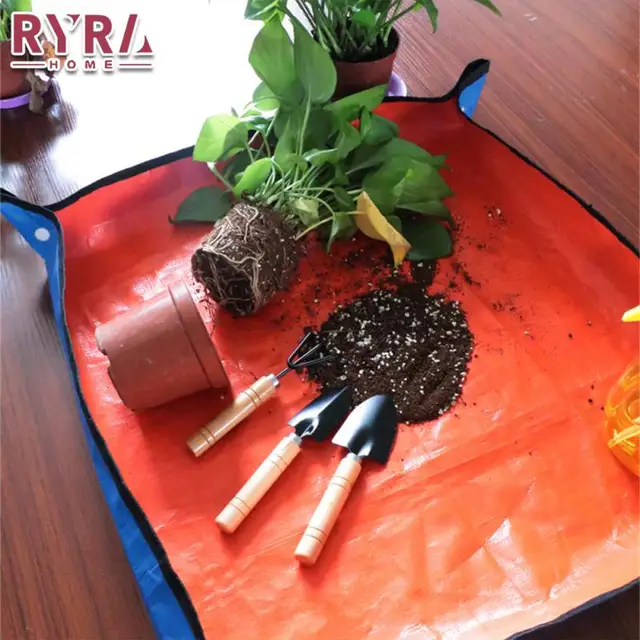 1Pc Újrafelhasználható Ültetési Szőnyeg Kertészeti Cserepes Pad Összecsukható Kerti Növényi Edény Átültetése Vízálló Szőnyegek Kiegészítők