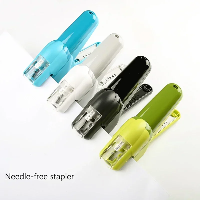 Stapleless Book Paper Stapling Stapler Mini Portable No Staples School Office Supplies 1PC