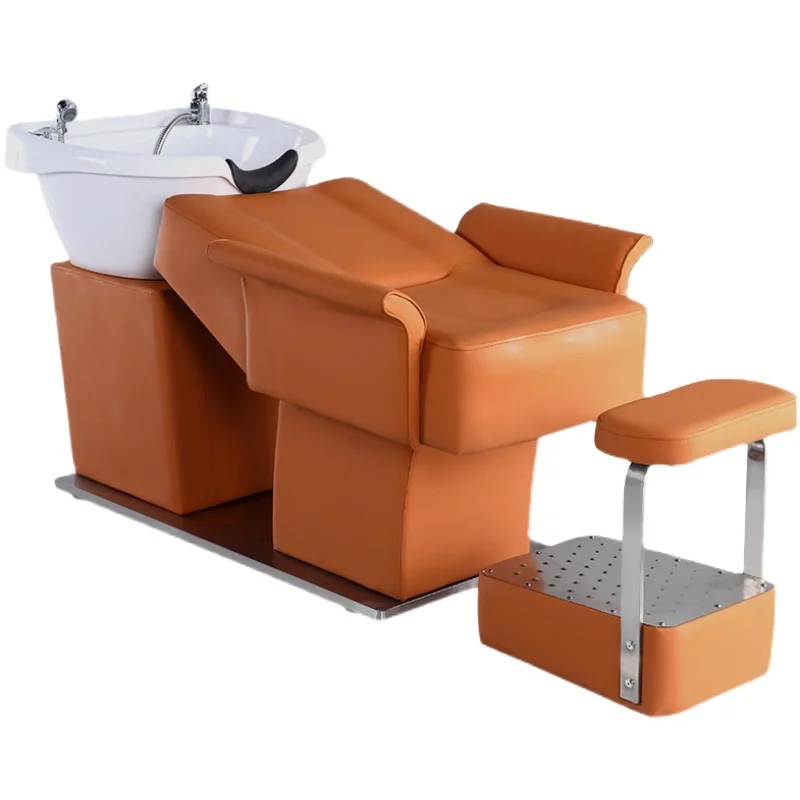 

Semi-reclining shampoo bed, hair salon, barber shop, special beauty salon, deep ceramic basin flush bed