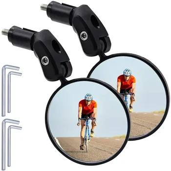 1/2PCS Specchietto retrovisore universale per bicicletta Supporto per manubrio grandangolare con rotazione regolabile per accessorio da ciclismo per bici da strada MTB