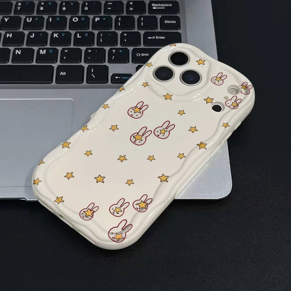 White Rabbit M-MiffIes 3D Wave Soft Phone Case Cover