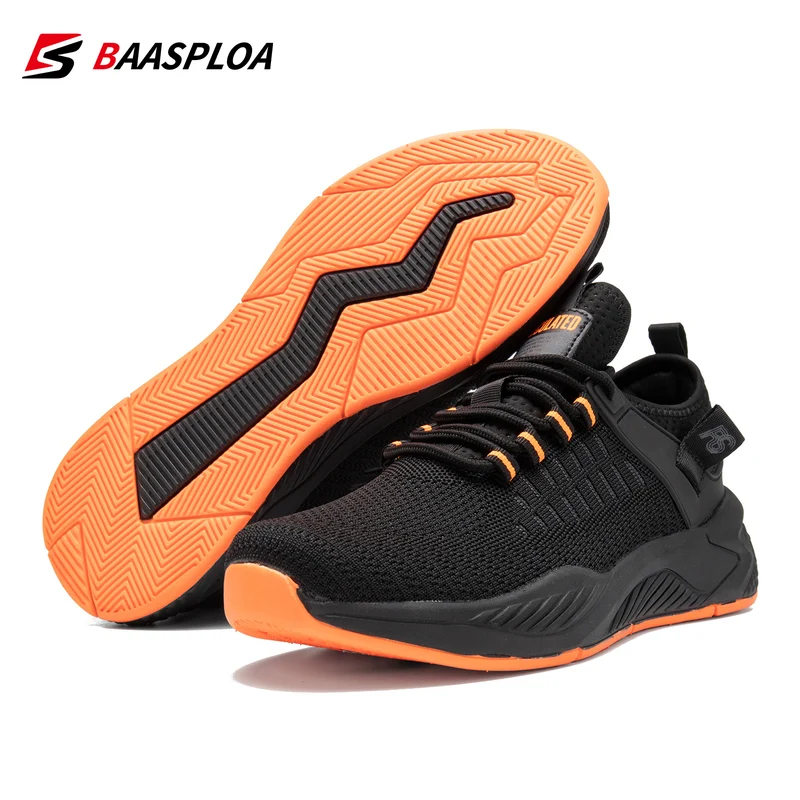 Baasploa Men Running Shoes Non-slip Shock Absorption