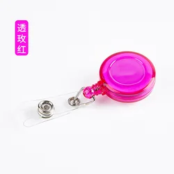 10 - Pack Retractable Badge Holder Clips (Rose red)