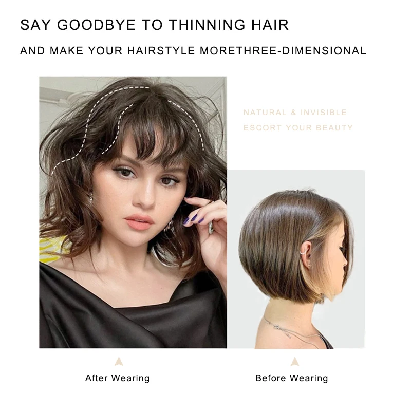 LUPU Synthetic Hair Extension Pads with Clips for Adding Volume And Fluffiness to Hair, Suitable for Women And Girls